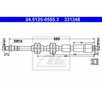 Flexible de frein ATE OEM 34306799424