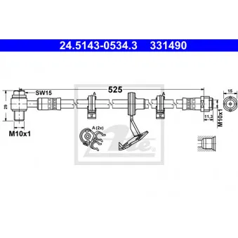 Flexible de frein ATE OEM A1634201448
