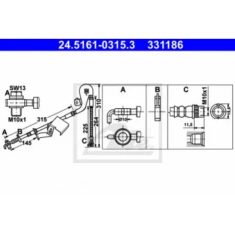 Flexible de frein ATE OEM 4806F9