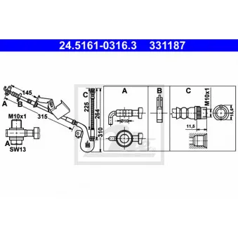 Flexible de frein ATE OEM 4806G0
