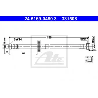 Flexible de frein ATE OEM 34301166118