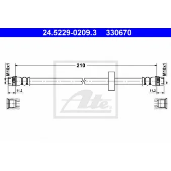 Flexible de frein ATE OEM 7700834990