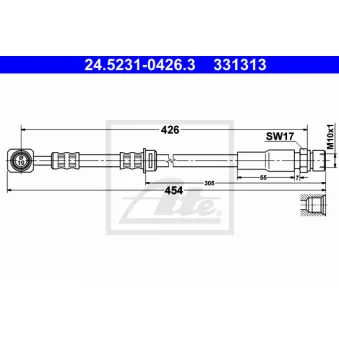 ATE 24.5231-0426.3 - Flexible de frein