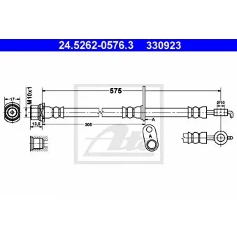 ATE 24.5262-0576.3 - Flexible de frein