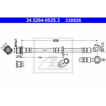 Flexible de frein ATE OEM 9094702887