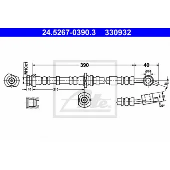 Flexible de frein ATE 24.5267-0390.3