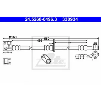 Flexible de frein ATE OEM 01464saag00