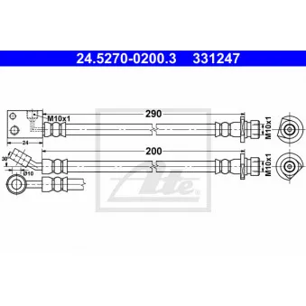 Flexible de frein ATE OEM 01468SMGE00