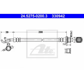 Flexible de frein ATE OEM 9094702E84