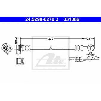 Flexible de frein ATE OEM 587371H300