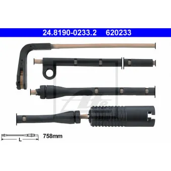 Contact d'avertissement, usure des plaquettes de frein ATE OEM 34351166057