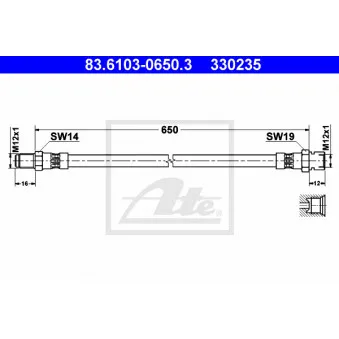 Flexible de frein ATE 83.6103-0650.3