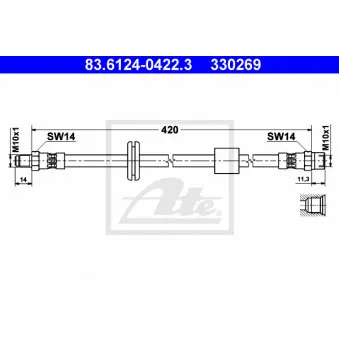 Flexible de frein ATE OEM 34321159889