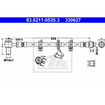 Flexible de frein ATE OEM A1634202548
