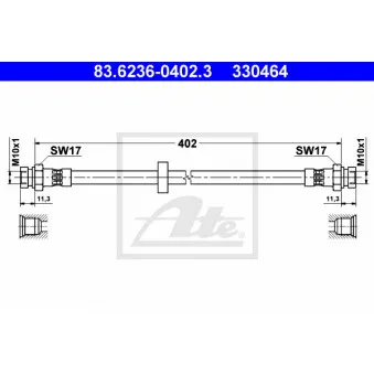 Flexible de frein ATE OEM 6K9611776