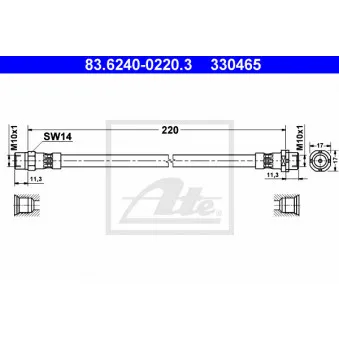 Flexible de frein ATE 83.6240-0220.3