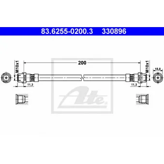 Flexible de frein ATE OEM 34306775804