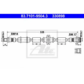 ATE 83.7101-9504.3 - Flexible de frein