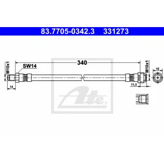 Flexible de frein ATE OEM A1294281035