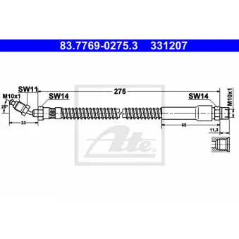 Flexible de frein ATE OEM 9475298