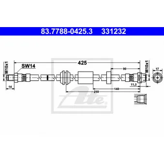 Flexible de frein ATE 83.7788-0425.3