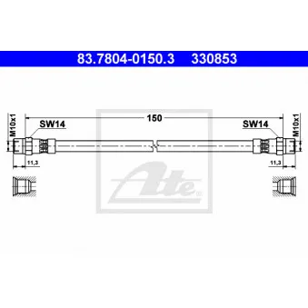 Flexible de frein ATE OEM 811611775A