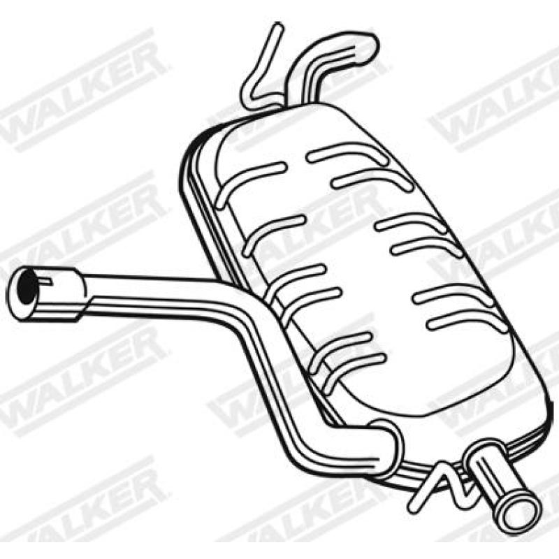 Silencieux arrière WALKER 23063 - Visuel 1