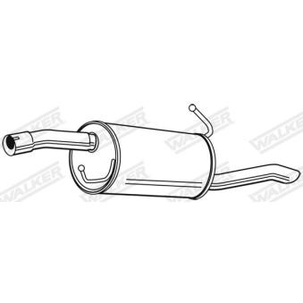 Silencieux arrière WALKER OEM 1334227 Silencieux arrière WALKER OEM 1334227