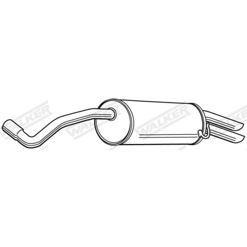 Silencieux arrière WALKER 23333 - Visuel 1