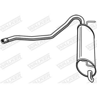 Silencieux arrière WALKER [23912]