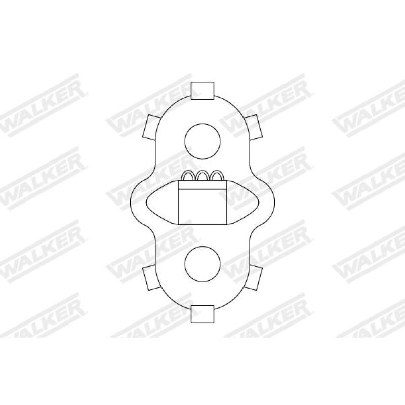 Bandes de caoutchouc, échappement WALKER 82786 - Visuel 1