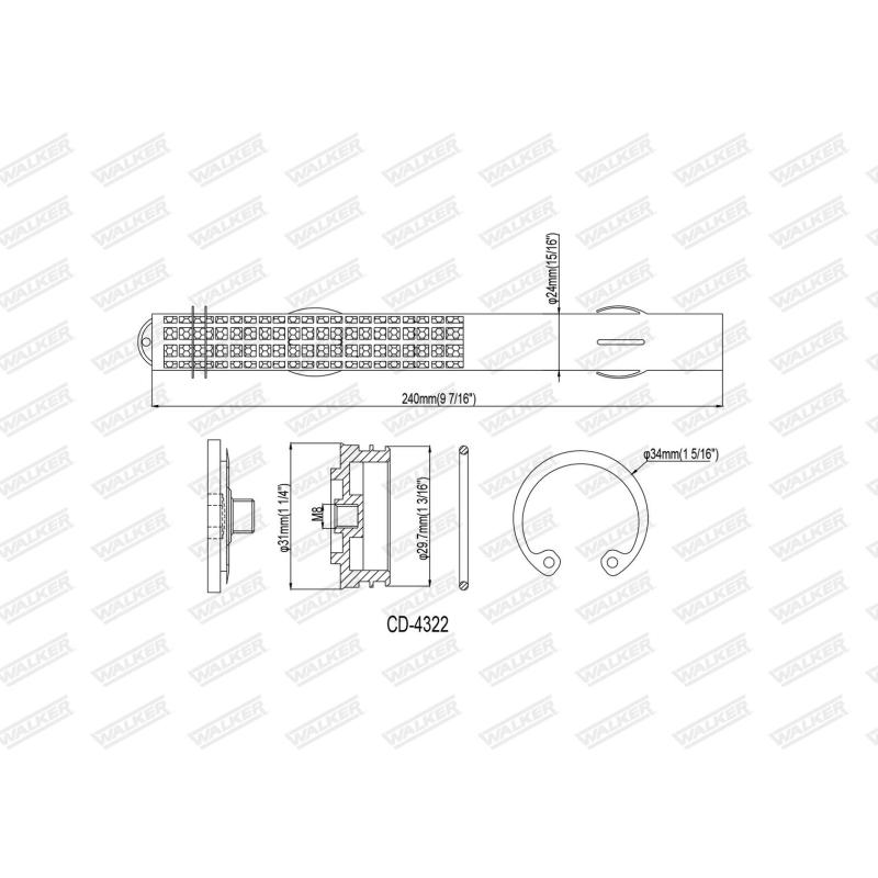 Filtre déshydratant, climatisation WALKER WDR00109 - Visuel 1