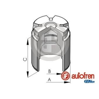 Piston, étrier de frein AUTOFREN SEINSA D02578 pour OPEL ASTRA 1.6 CNG - 97cv