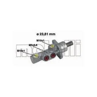 Maître-cylindre de frein METELLI OEM 7701208398