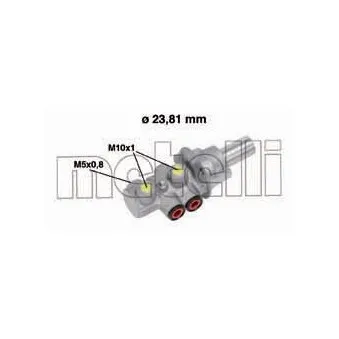 Maître-cylindre de frein METELLI 05-0683 pour FIAT DOBLO 1.3 JTD 16V Multijet - 84cv