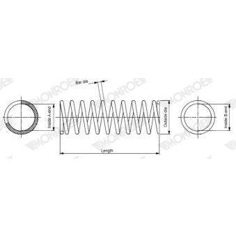Ressort de suspension MONROE OEM G51434011B