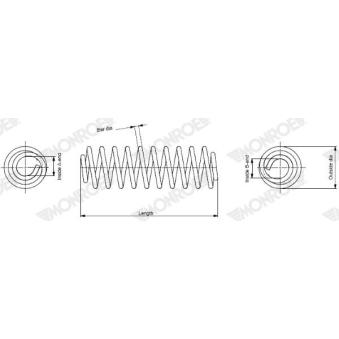 Ressort de suspension MONROE OEM 8E0511115DK