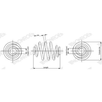 Ressort de suspension MONROE OEM 424098