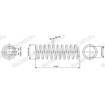 Ressort de suspension MONROE OEM 30618113