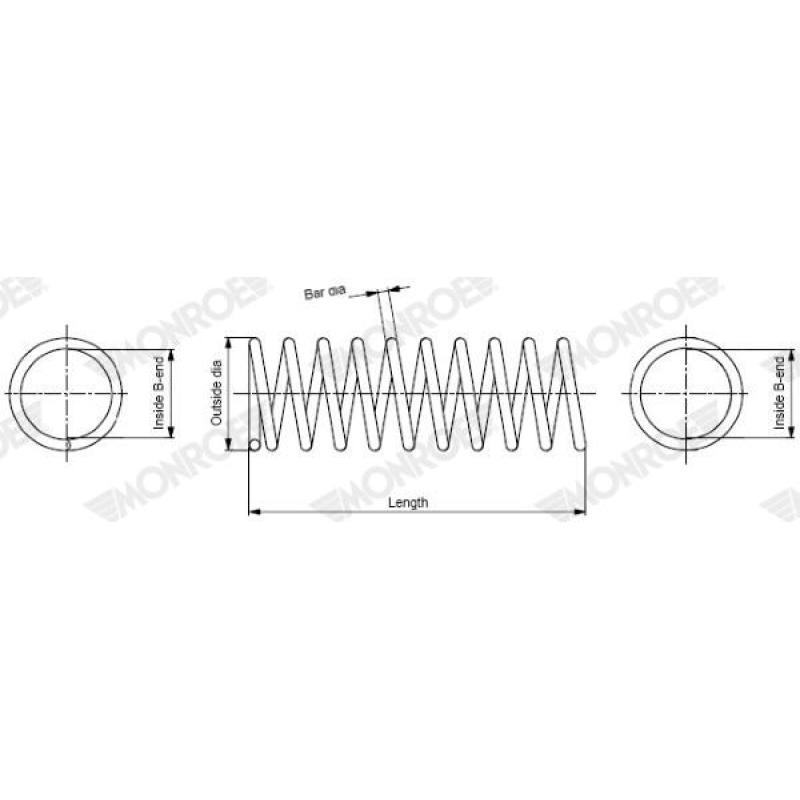 Ressort de suspension MONROE SP3816 - Visuel 1