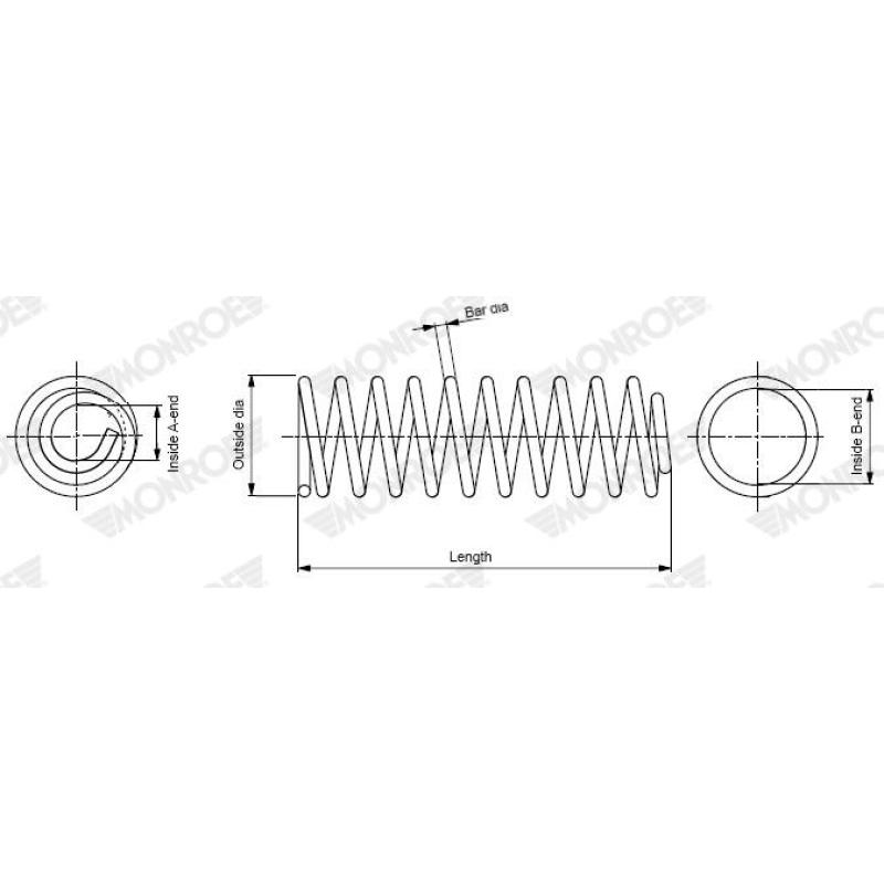 Ressort de suspension MONROE SP4484 - Visuel 1