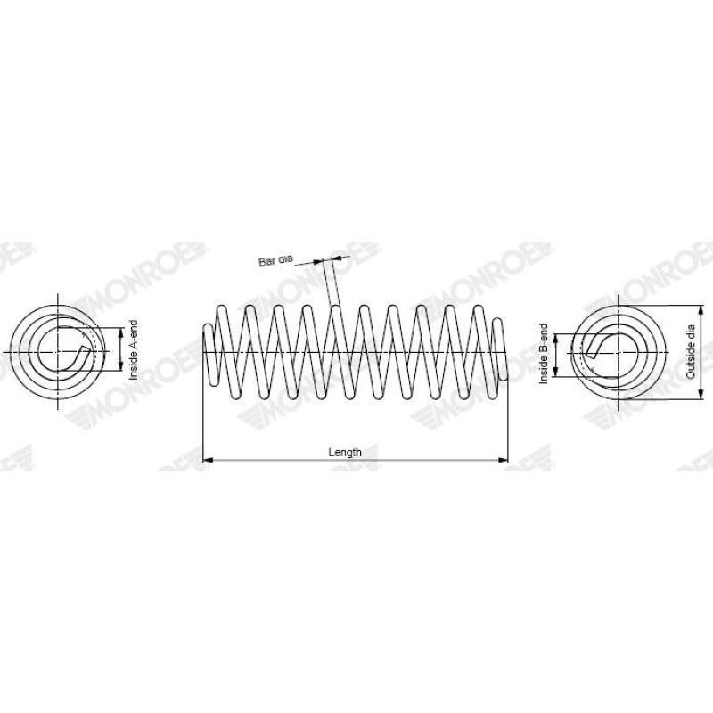 Ressort de suspension MONROE SP4534 - Visuel 1