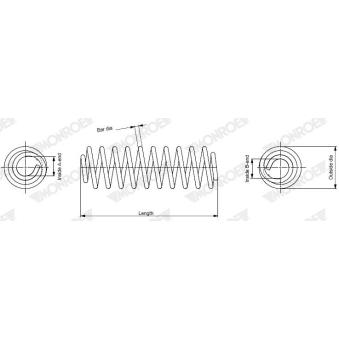 Ressort de suspension MONROE OEM 5Q0511121BB