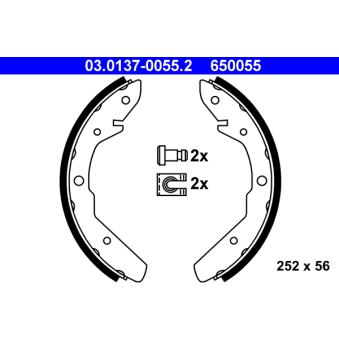 Jeu de mâchoires de frein ATE OEM 211609537S