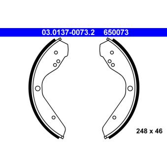 Jeu de mâchoires de frein ATE OEM 113609237L