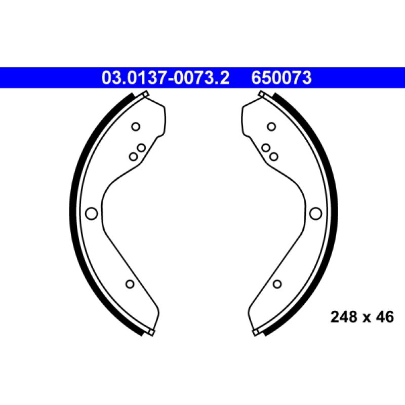 Jeu de mâchoires de frein ATE 03.0137-0073.2 - Visuel 1