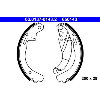 Jeu de mâchoires de frein ATE 03.0137-0143.2