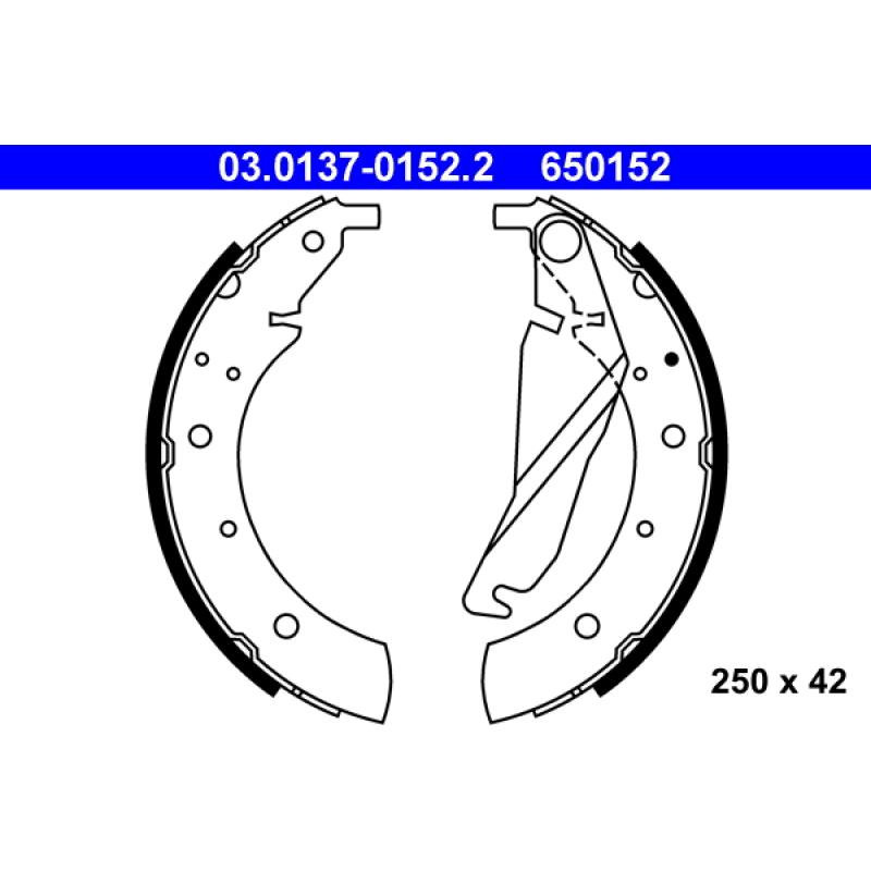 Jeu de mâchoires de frein ATE 03.0137-0152.2 - Visuel 1