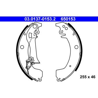 Jeu de mâchoires de frein ATE 03.0137-0153.2