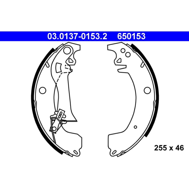 Jeu de mâchoires de frein ATE 03.0137-0153.2 - Visuel 1